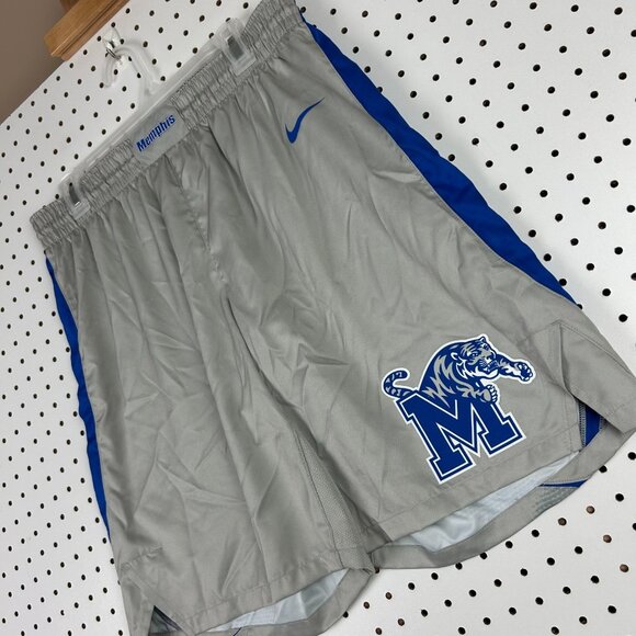 Memphis Tiger Nike Basketball Game Worn Shorts 40 Dain Dainja #42 2024-2025 Gray - Picture 2 of 7